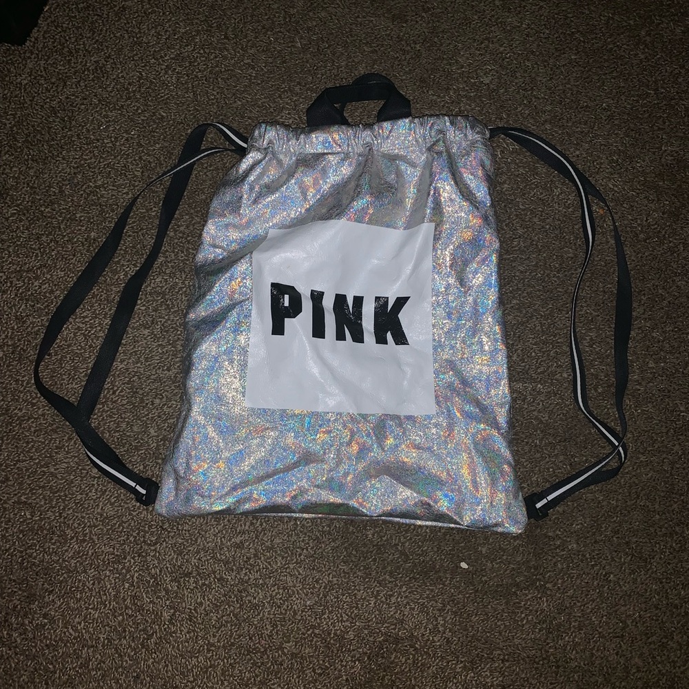 LOVE PINK SILVER BACKPACK